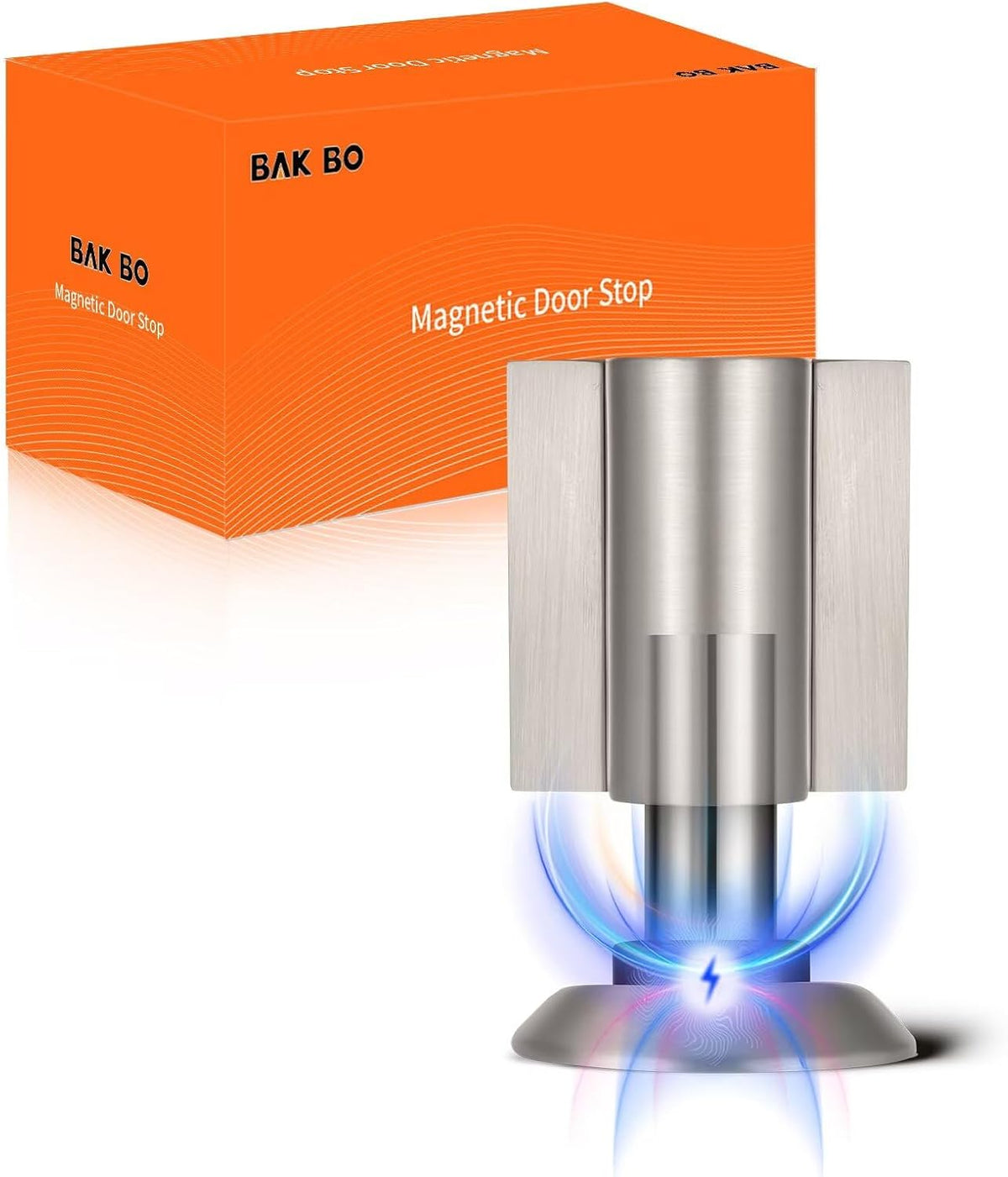 Bak Bo Magnetic Door Stoppers 2 Pack Bottom of Door Holder Keep Door Open No Drilling Magnet Floor