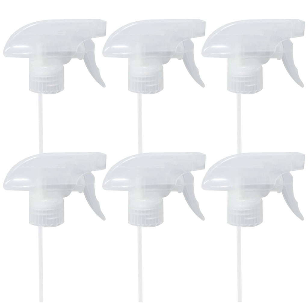 6-Pack Transparent White Trigger Sprayer (6 Count, Black, White, Plastic, Metal, HDPE, Spray