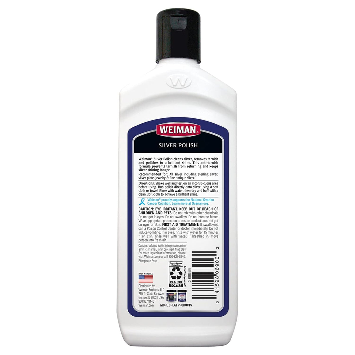 Weiman Silver Cleaner and Polish - 8 Ounce with Polishing Cloth - Ammonia Free - Polish Silver