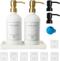 Glass Soap Dispenser for Kitchen Sink,Farmhouse Kitchen Dish Soap Dispenser&Hand Soap Dispenser