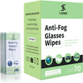70 Count Anti Fog Lens Wipes for Eyeglasses, Pre-Moistened Individual Wrapped Glasses Wipes Lens