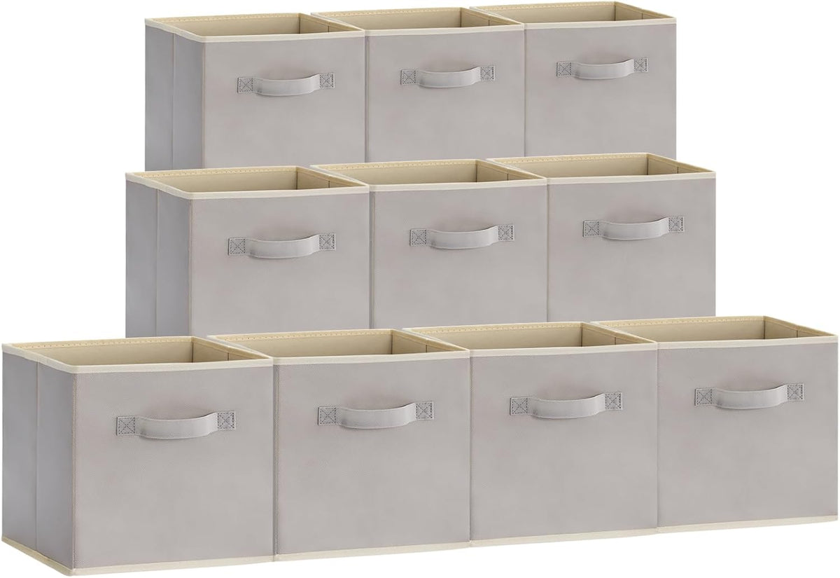 Lifewit 10 Packs Storage Cubes, 11 Inch Cube Storage Bins, Foldable Fabric Bins Multi-color