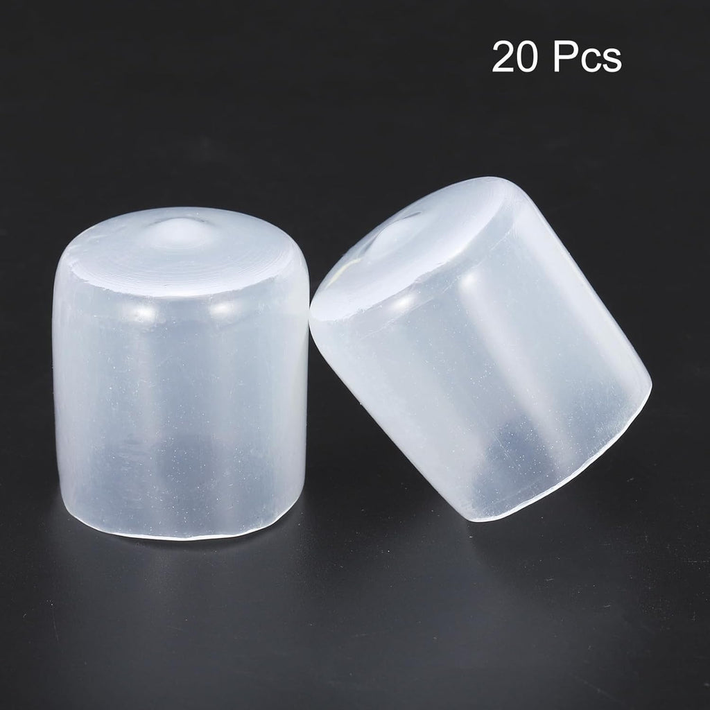 uxcell 20pcs Rubber End Caps 25mm(1") ID Vinyl PVC Round Tube Bolt Cap Cover Screw Thread