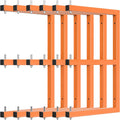 Lumber Rack Wall-Mounted Lumber Storage Rack, Heavy Duty Wood Storage Racks with 9-Level System