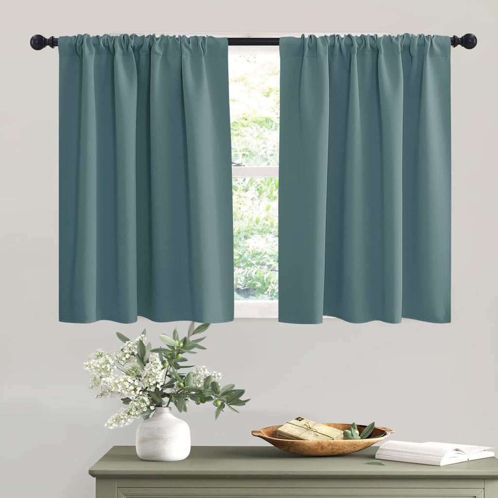 RYB HOME Blackout Curtains for Small Windows, Privacy Thermal Insulating Mini Curtains & Drapes for