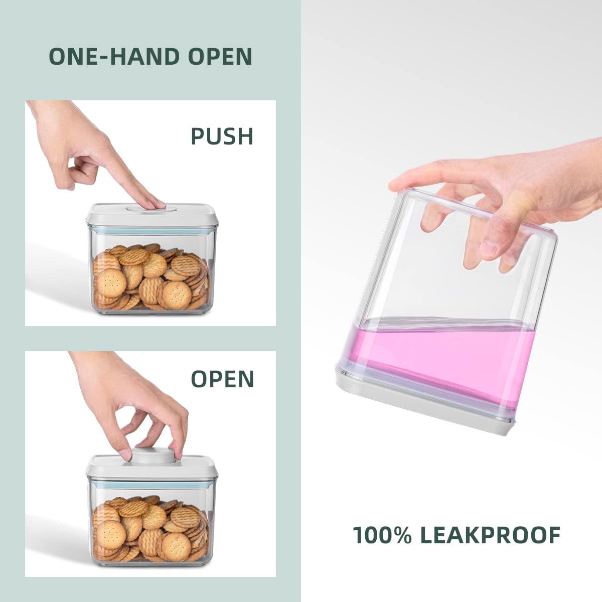12 Pcs Pop Airtight Food Storage Containers with Lids for Kitchen Pantry Organization Stackable