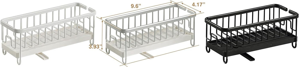 SunnyPoint Never Rust Aluminum Utensil, Sink Cleaning Tools Holder for Kitchen Sink with Drain