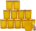 Thick Candle Jars for Making Candles 12 Pcs, 7 OZ Empty Jars with Wood Lids for Candle Making