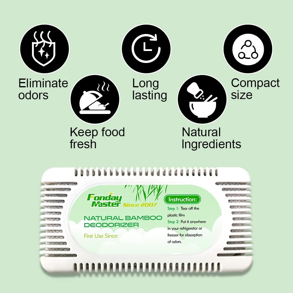 2Packs Fonday Refrigerator Deodorizer Odor Eliminator for Fridges Freezers Coolers Lunch Boxes