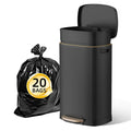 KUK 13 Gallon Kitchen Trash Can with Lid, 50L/13Gal Office Step Garbage Can for Home, Kitchen