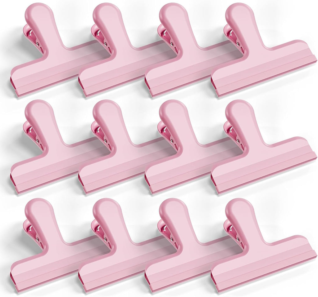 HOUSE AGAIN 12 Pack Stainless Steel Chip Bag Clips Covered with Silicone - NO More Sharp Edges