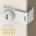 90 Degree 3-Digit Combination Cabinet Lock, Zinc Alloy Keyless Folding Hasp Lock Latch, Password
