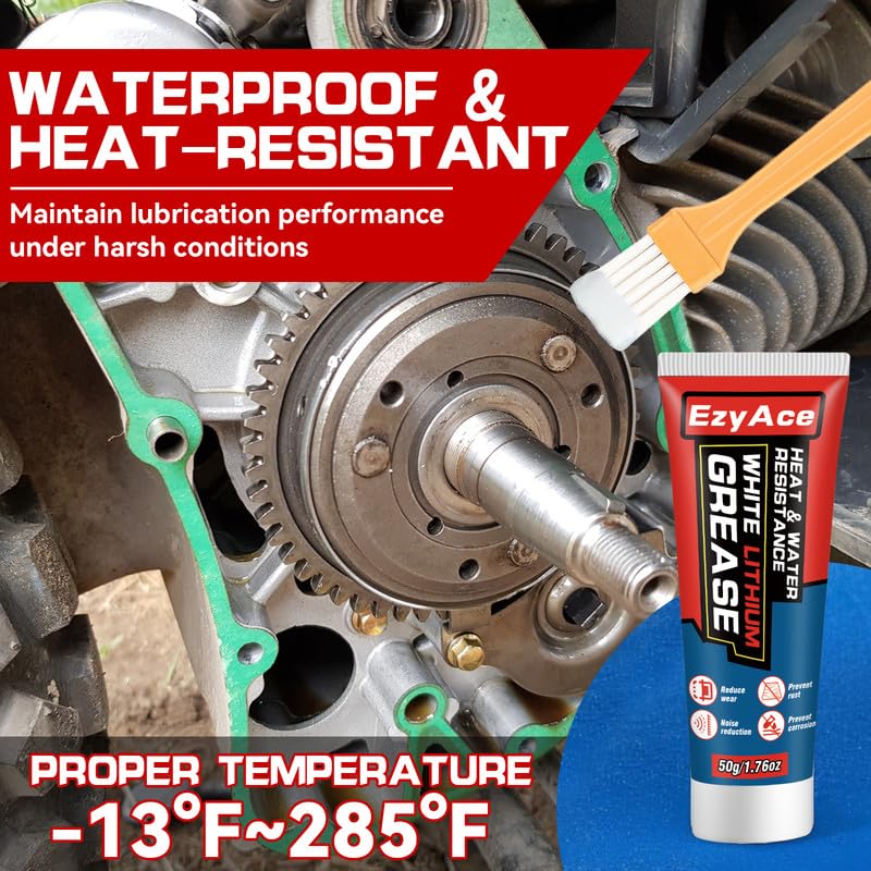 White Lithium Grease, Garage Door Lubricant, Multi-Purpose Bike Grease for Hinges, Bearings, Gears