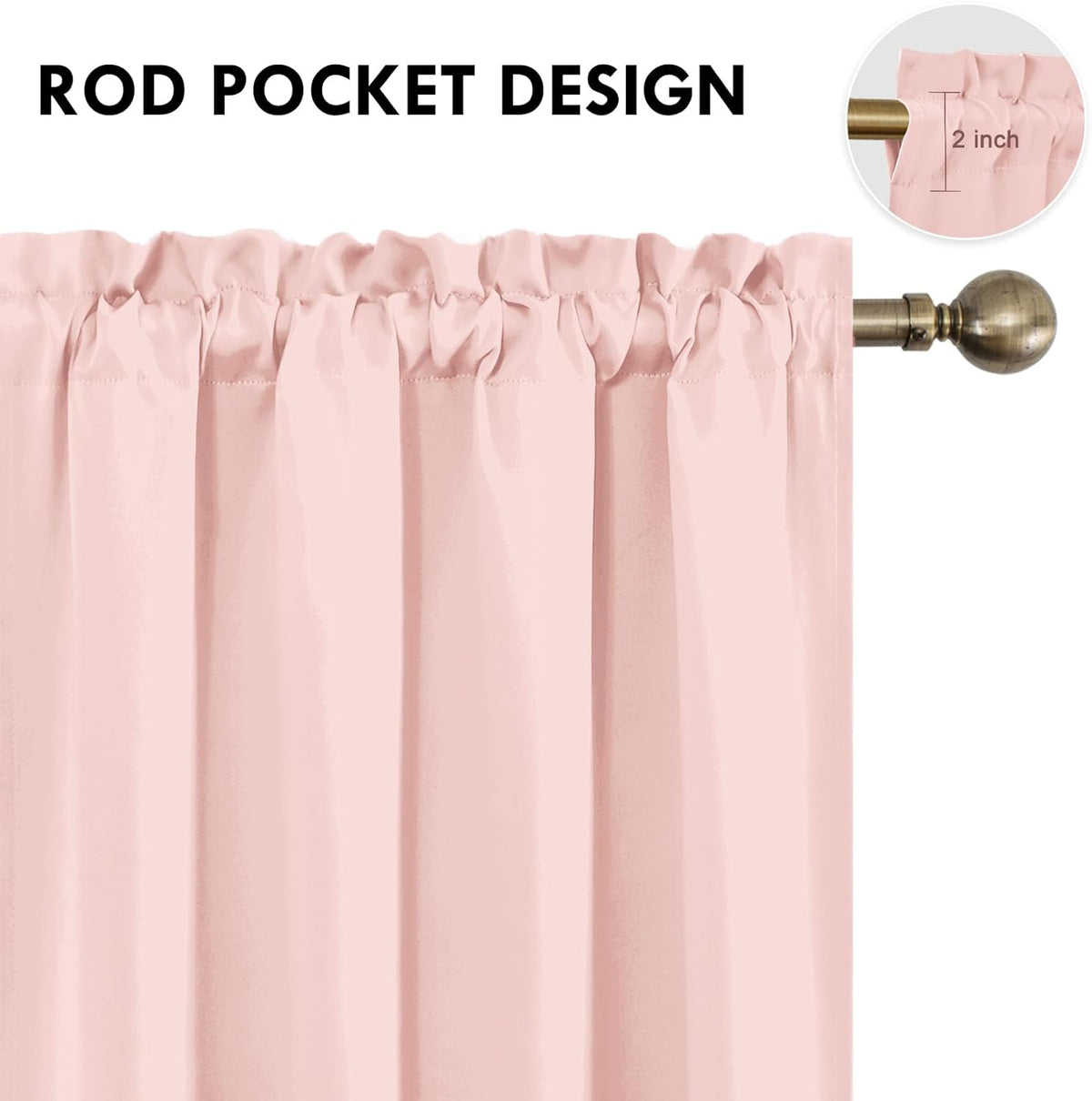 DWCN Blackout Curtains for Living Room Thermal Insulated, Energy Saving & Noise Reducing Bedroom