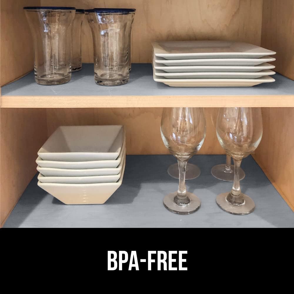 GORILLA GRIP DuraGuard Shelf Liner, 24x30 Non-Adhesive Cabinet Liners for Kitchen Drawers, Shelves