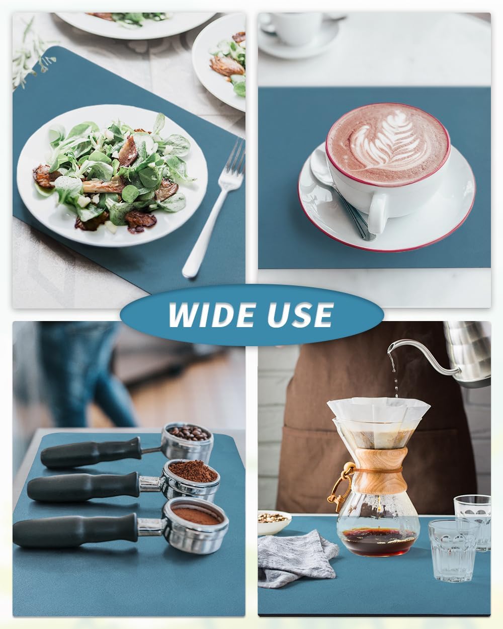 AMOAMI-Coffee Mat Hide Stain Rubber Backed Absorbent Dish Drying Mat for Kitchen Counter-Coffee Bar