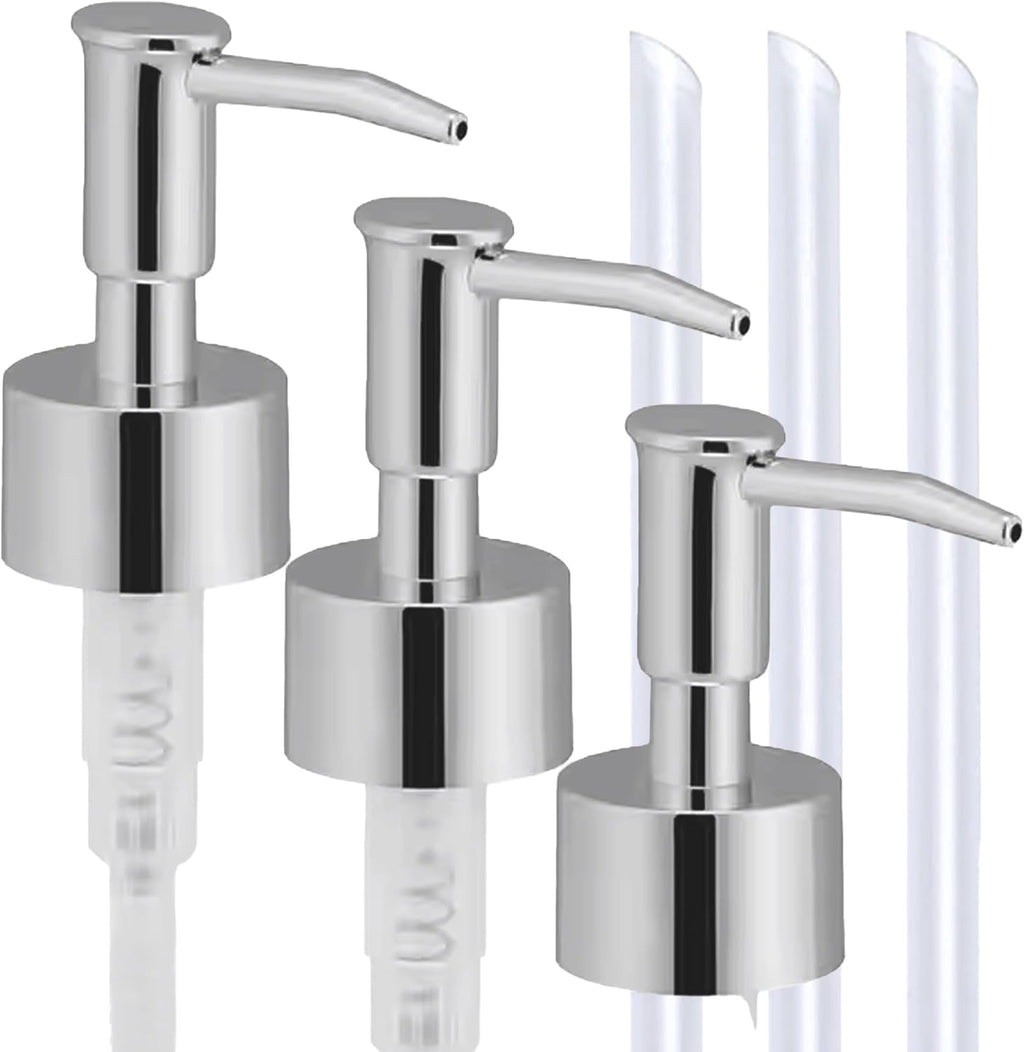 Soap Dispenser Pump Head Replacement 3 Pack, 28/400 Threads Standard Size, for Bathroom and Kitchen