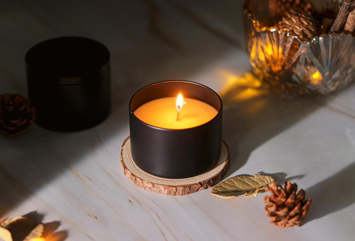 Candle Tins with Lids, 3 Wicks Candle Jars 14oz/420ml Candle Containers 12 Pack Seamless Bulk