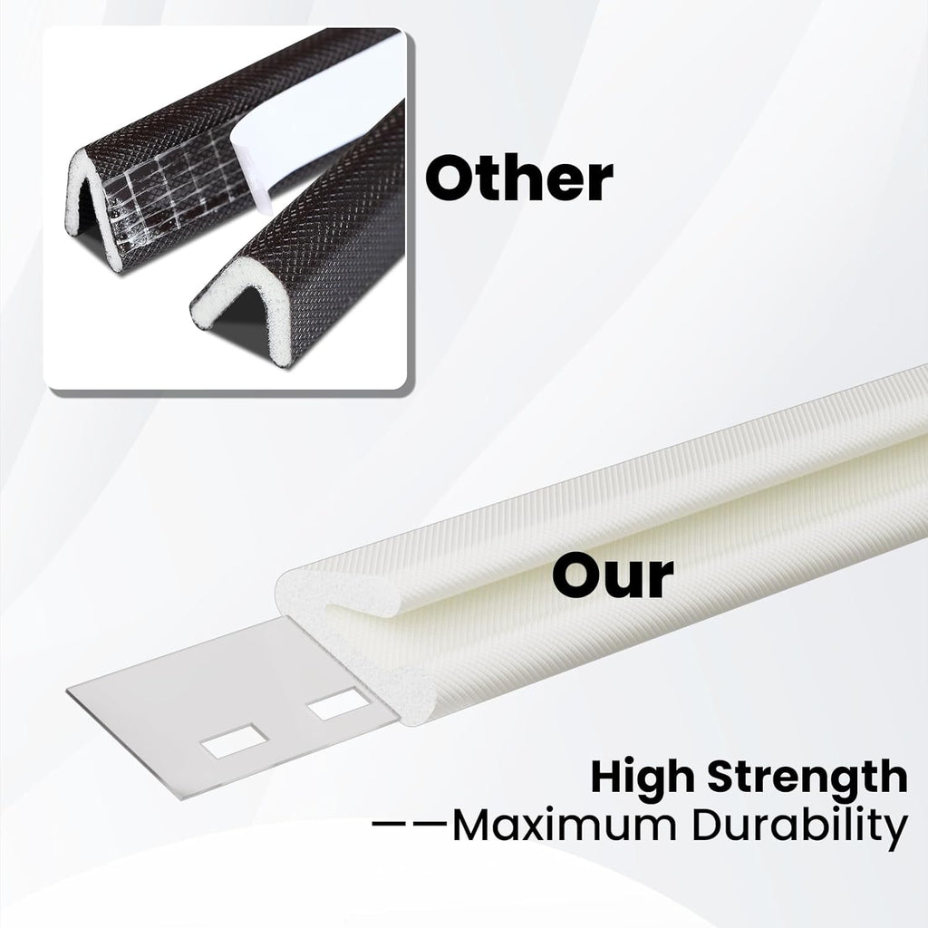 V Shape Foam Weather Stripping Door Frame Seal Strip 33FT White, Draft Stopper, Insulation Winter