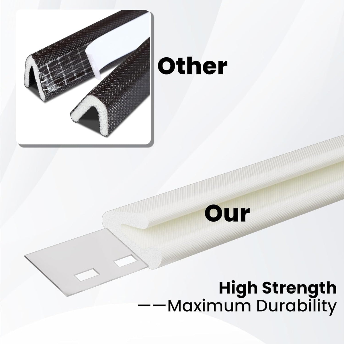 V Shape Foam Weather Stripping Door Frame Seal Strip 33FT White, Draft Stopper, Insulation Winter