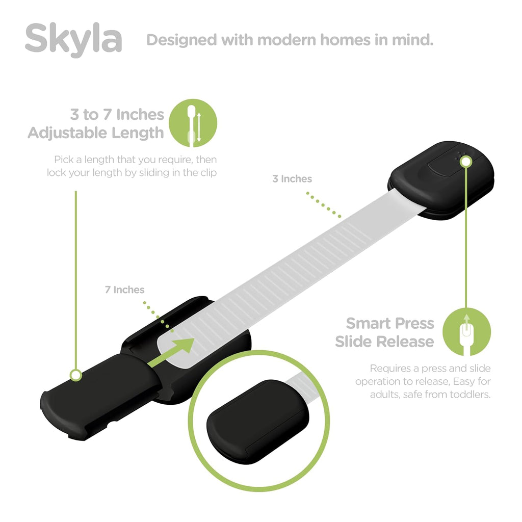 Baby Proofing Child Safety Locks (16 Pack) by Skyla Homes - The Safest, Quickest and Easiest 3M