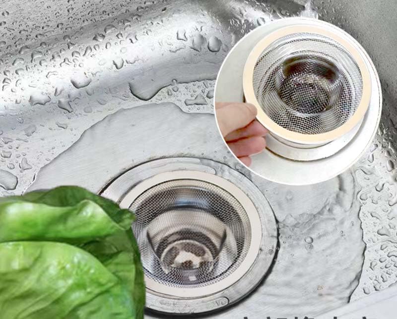 8PCS Metal Mesh Kitchen Sink Strainer, 4.41" Stainless Steel Slop Basket Filter Trap, Mesh Sink