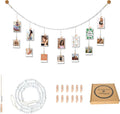 4 Feet Wooden Beads Garland with Clothespins Picture Cards Holder - Country Farmhouse Christmas