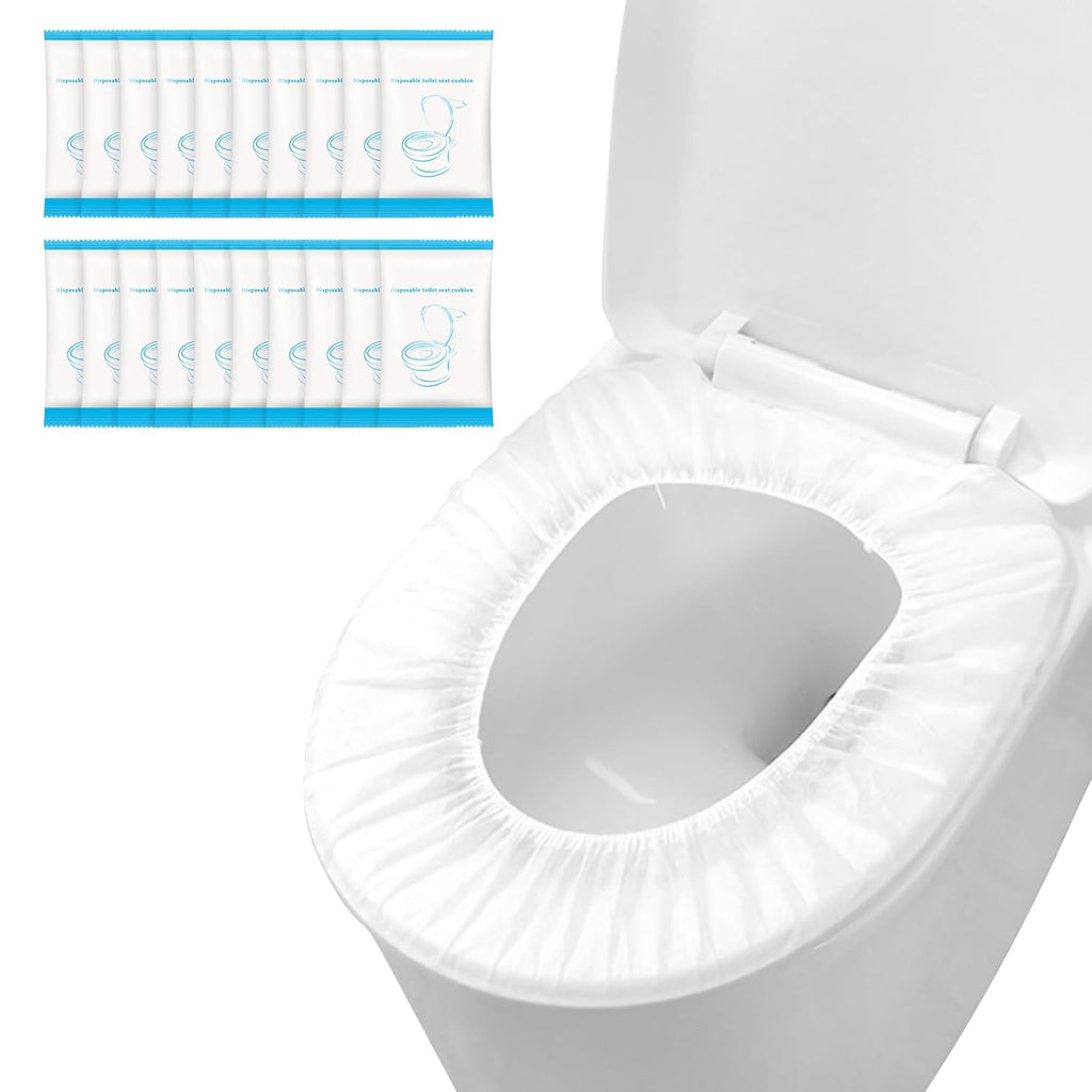 20 Pack Disposable Toilet Seat Cover Waterproof Non-Woven Fabric, Disposable Toilet Seat Covers for