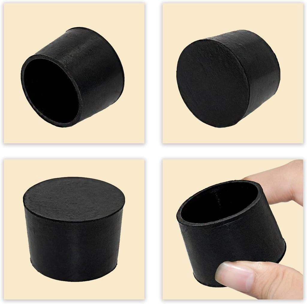 Flyshop 4 Pieces 40mm Rubber Chair Leg Caps Round, Non-Slip Protective Caps for Chair Legs, Floor