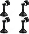 Probrico Black Magnetic Door Stoppers for Bottom of Door, Stainless Steel Magnet Door Catch Door