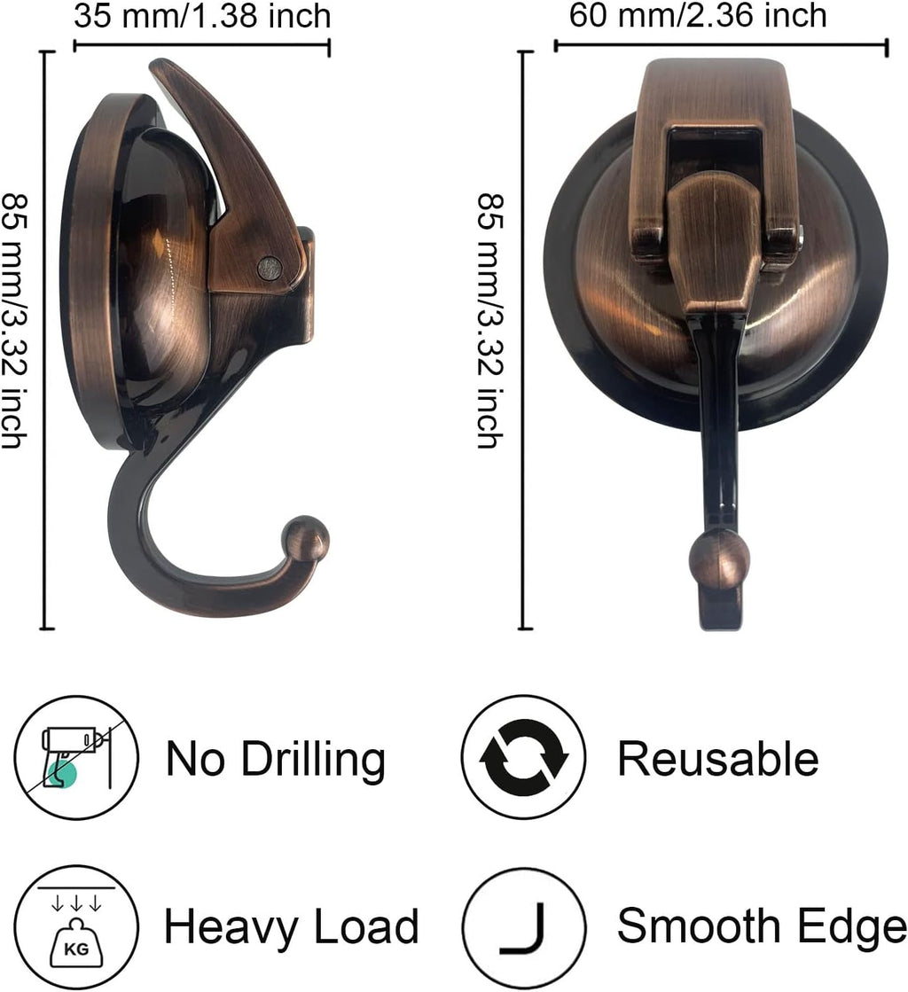 Suction Cup Hooks Heavy Duty Vacuum Suction Shower Hooks Glass Suction Cup Hooks Bathroom Robe