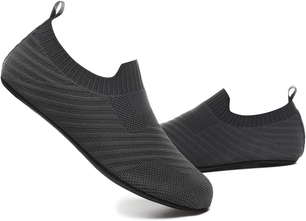 QZKDM Lightweight Slip on Grip Indoor House Slippers Barefoot Non Slip Home Exercise Yoga Shoes for