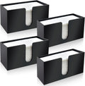 4Pack Black Acrylic Countertop Paper Towel Dispenser, Napkin Dispenser, Multifold Acrylic Paper