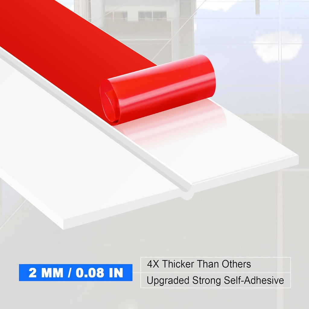ToLanbbt Weather Stripping Silicone Door Seal Strip 2 in x 10 ft Door Draft Stopper Self Adhesive