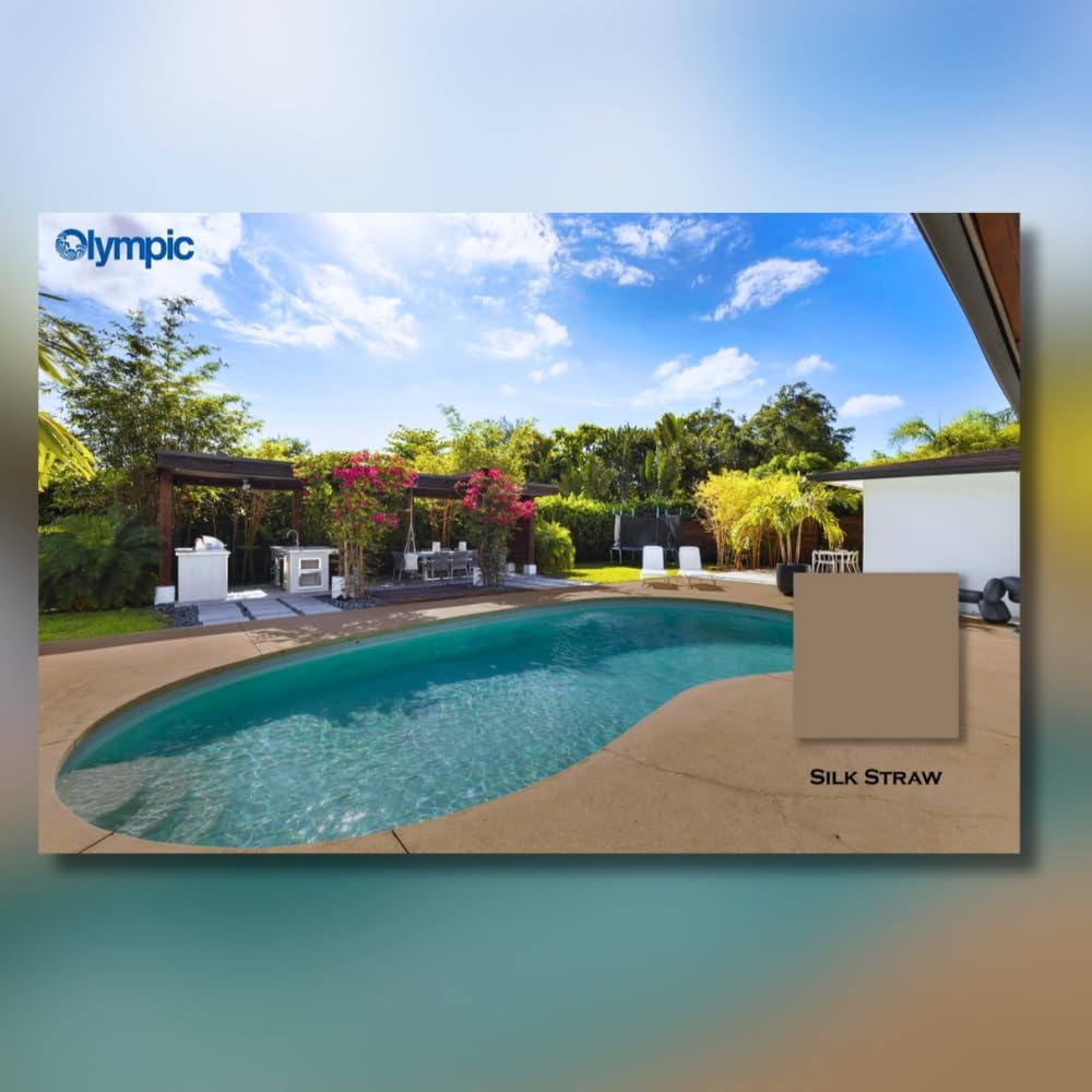 Olympic Patio Tones - Silk Straw - 1 Gallon - Non-slip acrylic deck and patio coating, concrete