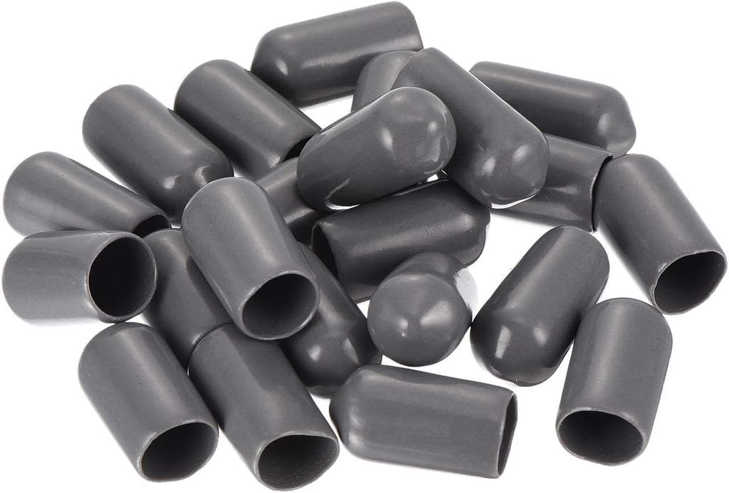 uxcell 20pcs Rubber End Caps 8mm ID Vinyl PVC Round Tube Bolt Cap Cover Screw Thread Protectors