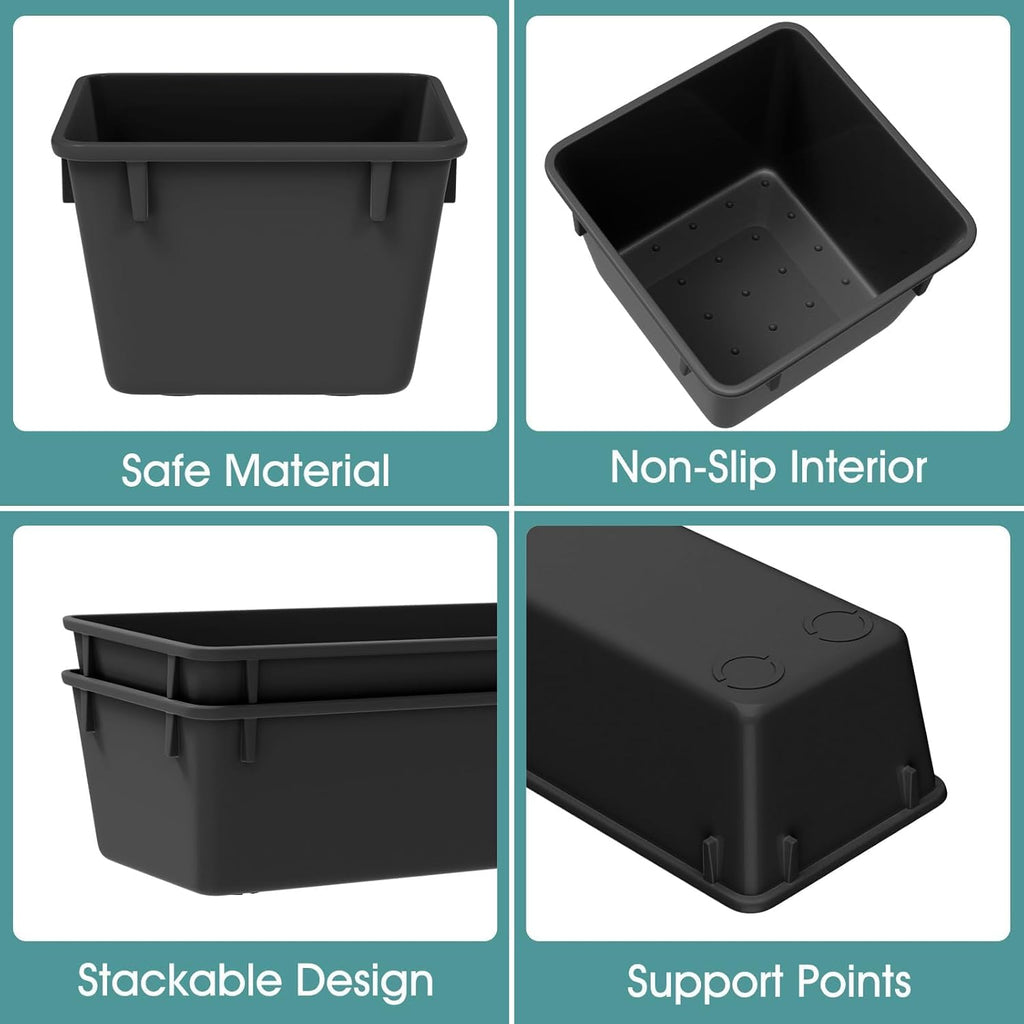 WOWBOX 25 PCS Plastic Drawer Organizer Set, Desk Drawer Divider Organizers and Storage Bins for