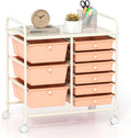 GOFLAME 9-Drawer Rolling Storage Cart, Mobile Utility Cart with Removable Drawers & Metal Frame