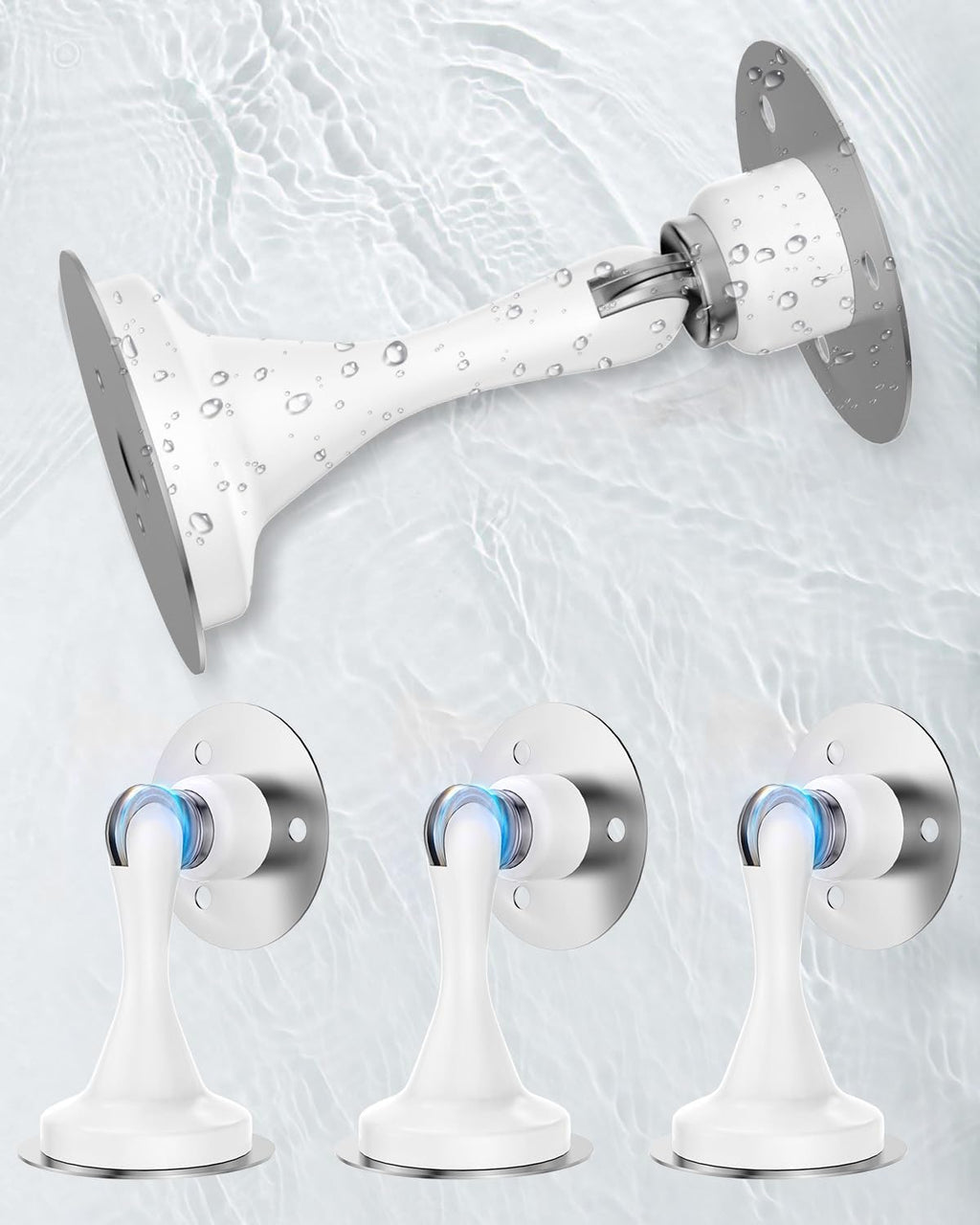 Magnetic Door Stoppers Door Catch - 4 Pack Stainless Steel Heavy Duty Door Stops for Bottom of