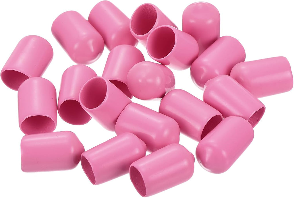 uxcell 20pcs Rubber End Caps 9mm(3/8 inch) ID Vinyl PVC Round Tube Bolt Cap Cover Screw Thread