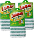 Libman Wet & Dry Microfiber Mop Refills | Dust Mop for Hardwood Floors | Wall Mop | Mops for Floor