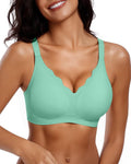 Vertvie Womens Seamless Bras No Underwire Supportive Wireless Push Up Full Coverage Bralette