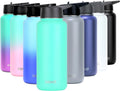DRINCO Stainless Steel Water Bottle Spout Lid Vacuum Insulated Double Wall Water Bottle Wide Mouth