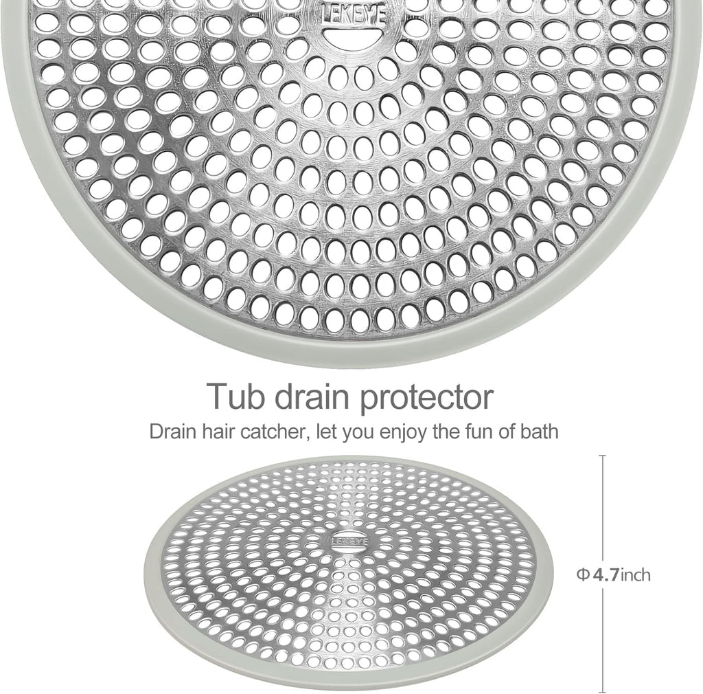 LEKEYE Shower Drain Hair Catcher | Strainer | Shower Stall Drain Cover | Bathroom Drain Protector