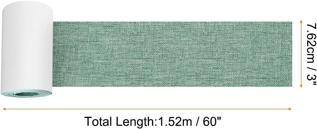 3x60 Inch Green Linen Repair Patch, Self-Adhesive DIY Fabric Repair Patch for Sofa, Furniture