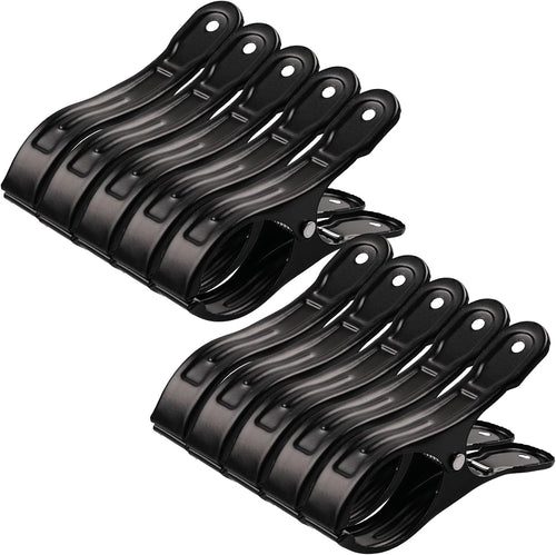 10 Pack Metal Beach Towel Clips, Large Beach Chair Clips for Pool Cover, Heavy Duty Towel Holders