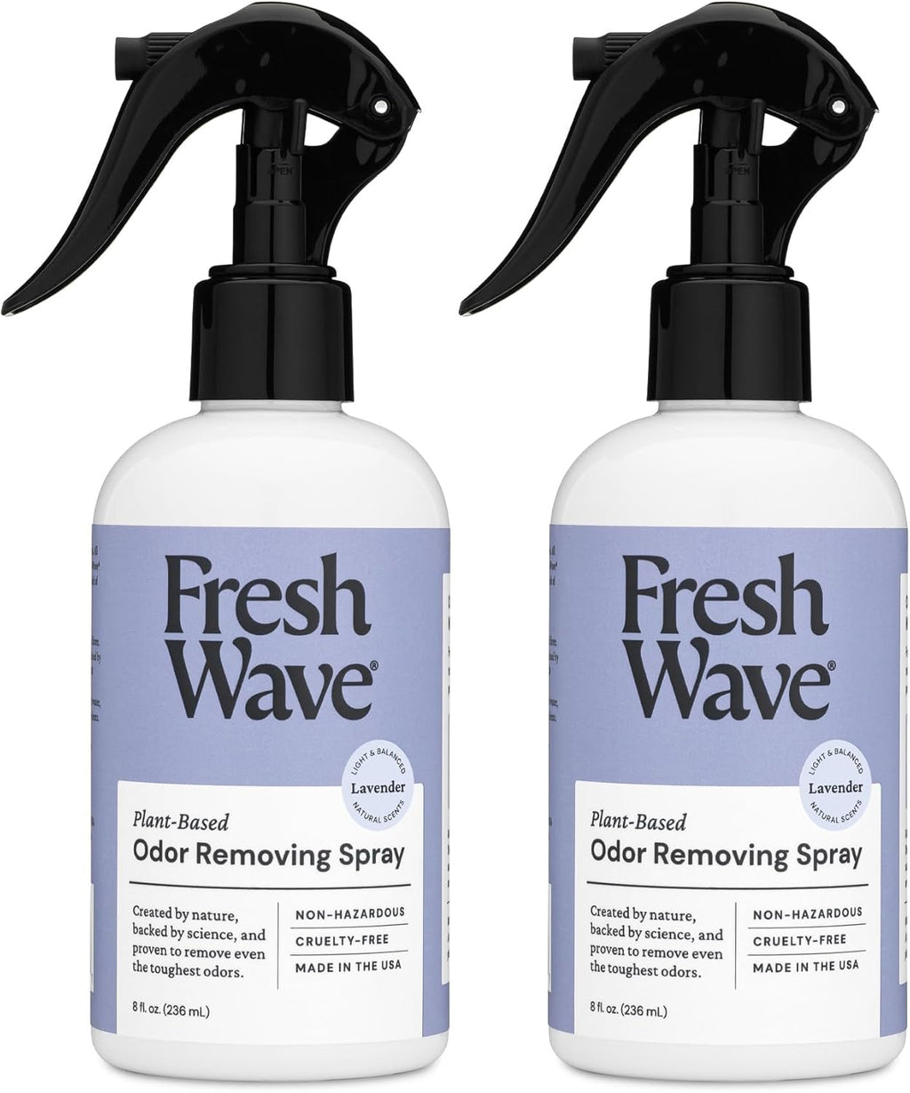 Fresh Wave Lavender Scent Odor Removing Spray, 8 fl. oz. | Pack of 2 | Odor Absorber for Home