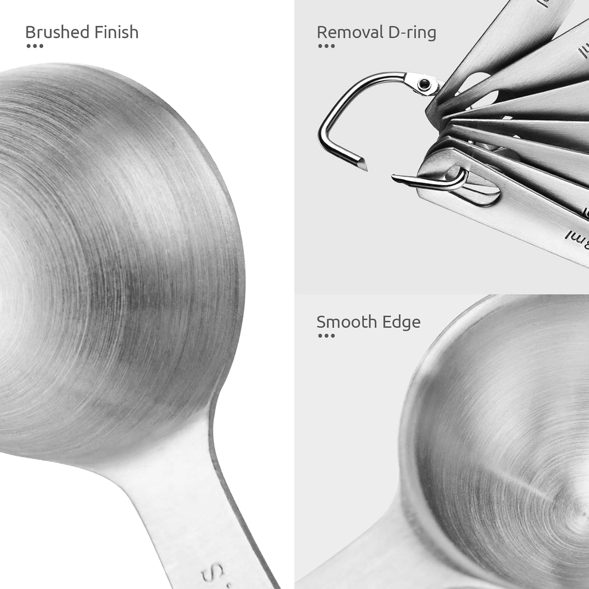 Measuring Spoons: U-Taste 18/8 Stainless Steel Measuring Spoons Set of 9 Piece: 1/16 TSP, 1/8 TSP