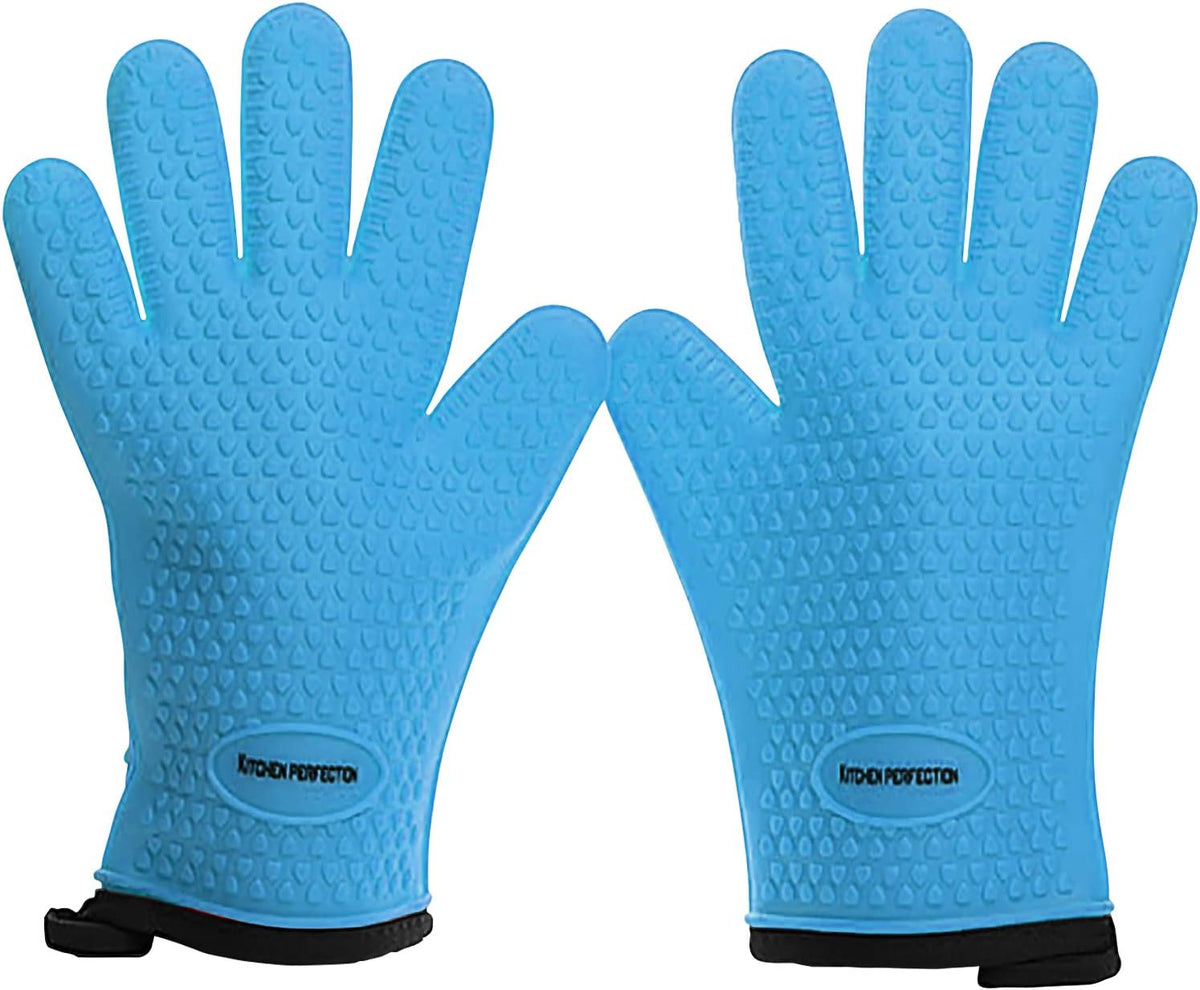 KITCHEN PERFECTION S Silicone Smoker Oven Gloves -Extreme Heat Resistant BBQ Gloves -Handle Hot
