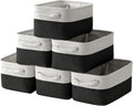 TheWarmHome Storage Bins for Shelves - 6 Pack 11.8x7.8x5.2 inch Collapsible Storage Cubes, Basket